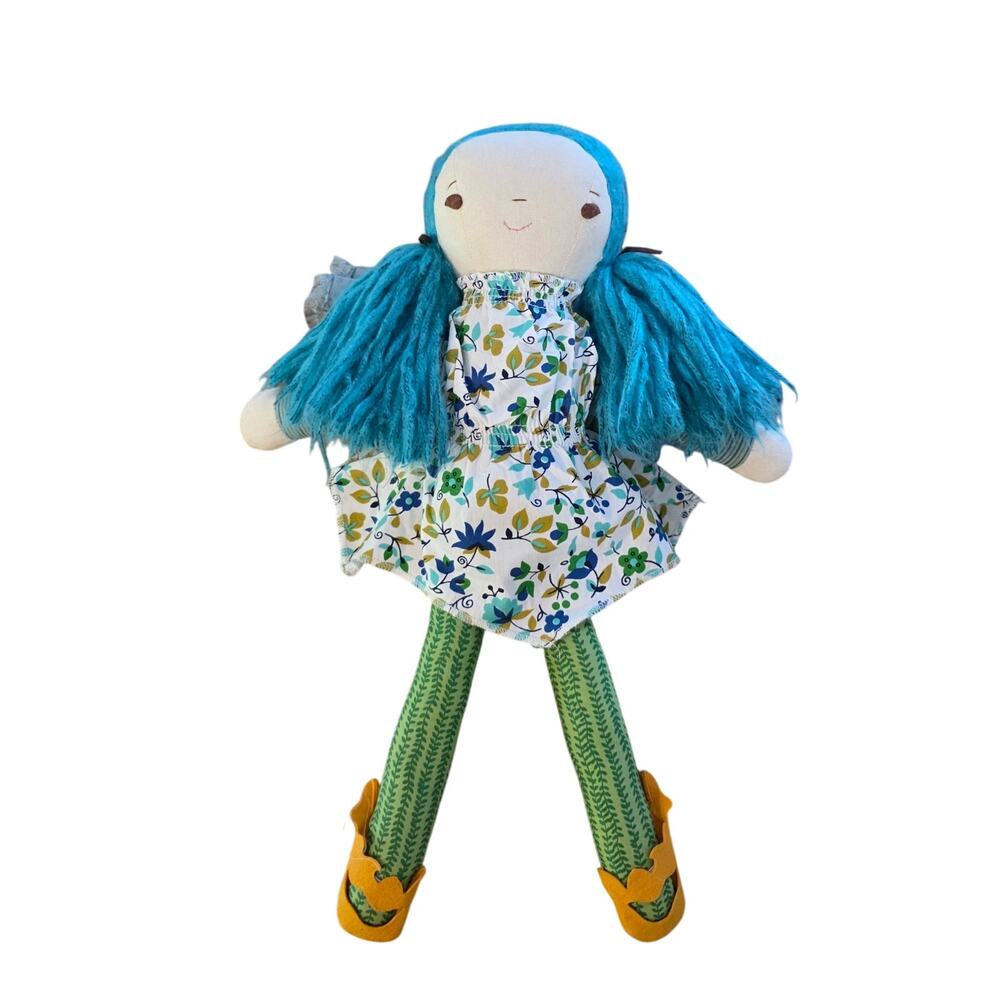 Land of Nod Wee Wonderfuls Avery Fairy Doll Cloth Rag Yarn Hair 17"